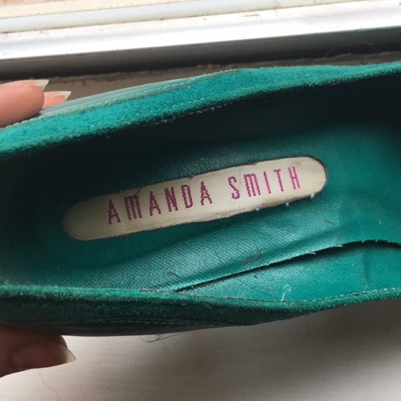 🦄 2/$15 Vintage | suede turquoise heels - Picture 6 of 7